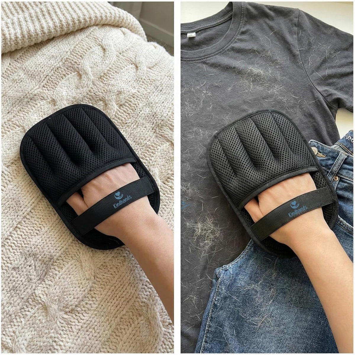 2PCS Reusable Best Pet Hair Remover Glove for Laundry Couch & Furniture Reusable Dog & Cat Grooming Glove Removes Fur from Clothes & Car