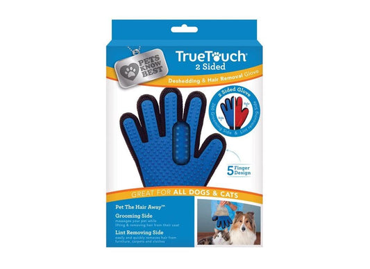 Five Finger Deshedding Glove- Premium Version, Gentle Grooming Glove Great Cats & Dogs with Long or Short Fur- Includes 1 Authentic Right-Hand Glove & 1 Lint Roller