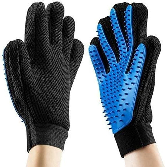 Best Pets grooming & cleaning Glove for Dogs,horse,cats, Gentle deshedding gloves & Massage Mitt-for bathing ,Message & Shedding hair for Wet & Dry Grooming-upgraded 259-Tips for Long&Short hairs.