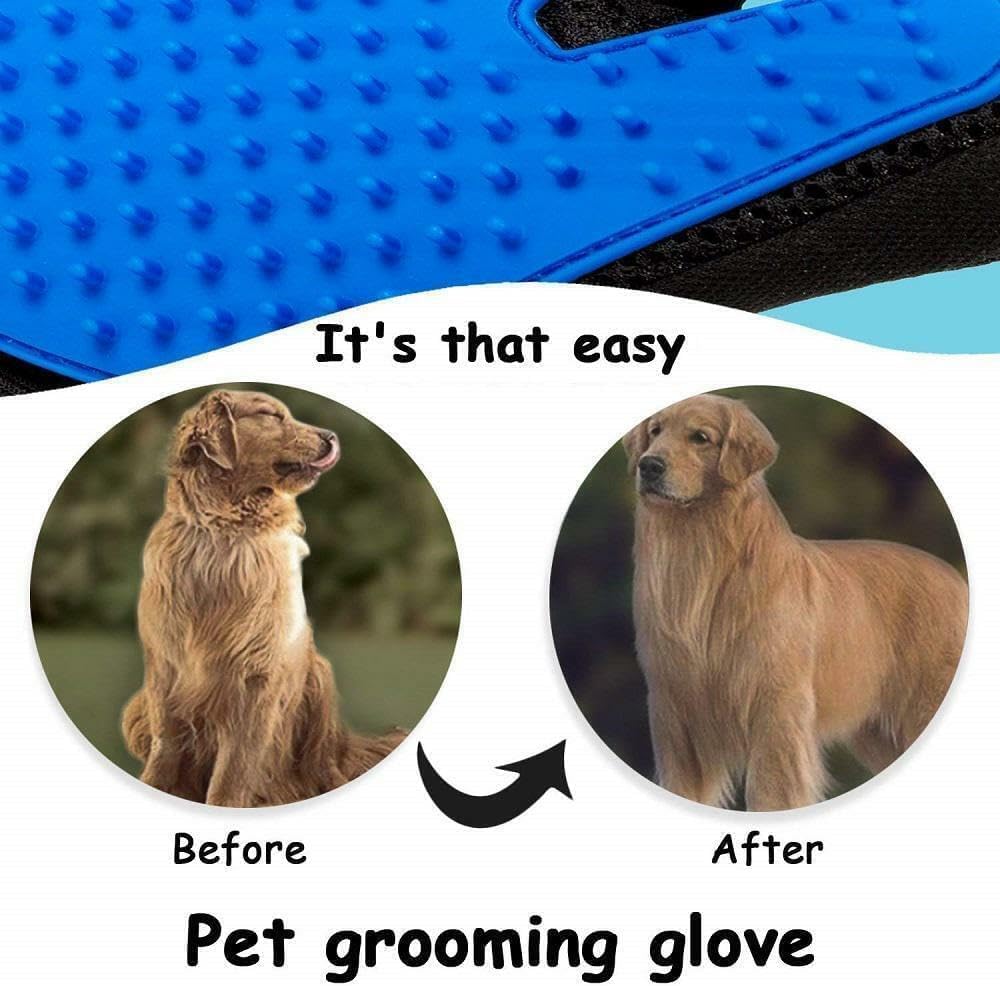Best Pets grooming & cleaning Glove for Dogs,horse,cats, Gentle deshedding gloves & Massage Mitt-for bathing ,Message & Shedding hair for Wet & Dry Grooming-upgraded 259-Tips for Long&Short hairs.