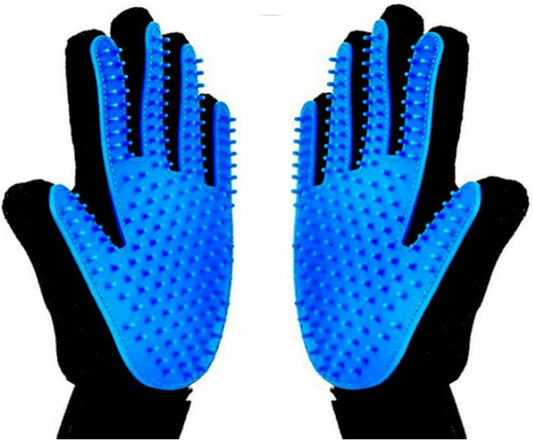 Pet Grooming Gloves 1 Pair Deshedding Mitt for Dogs Cats Bath Massage