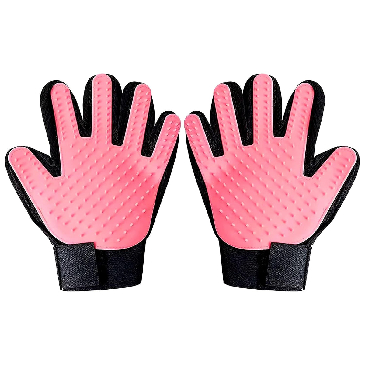 Pet Grooming Gloves – Deshedding & Bath Brush Gloves for Dogs, Cats & Horses, Gentle Hair Remover & Massage Mitt (Blue)