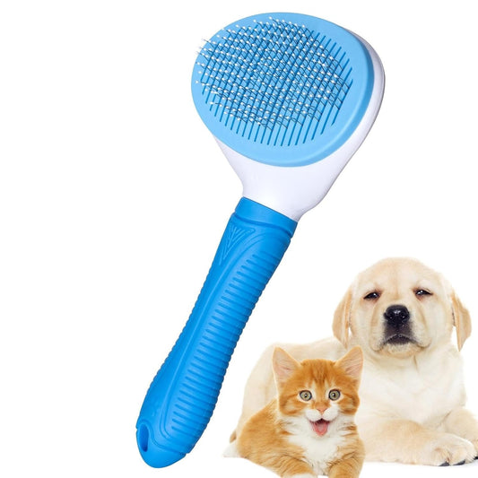 Aogeili Self-Clean Slicker Brush for Dogs Cats, Deshedding Grooming Tool