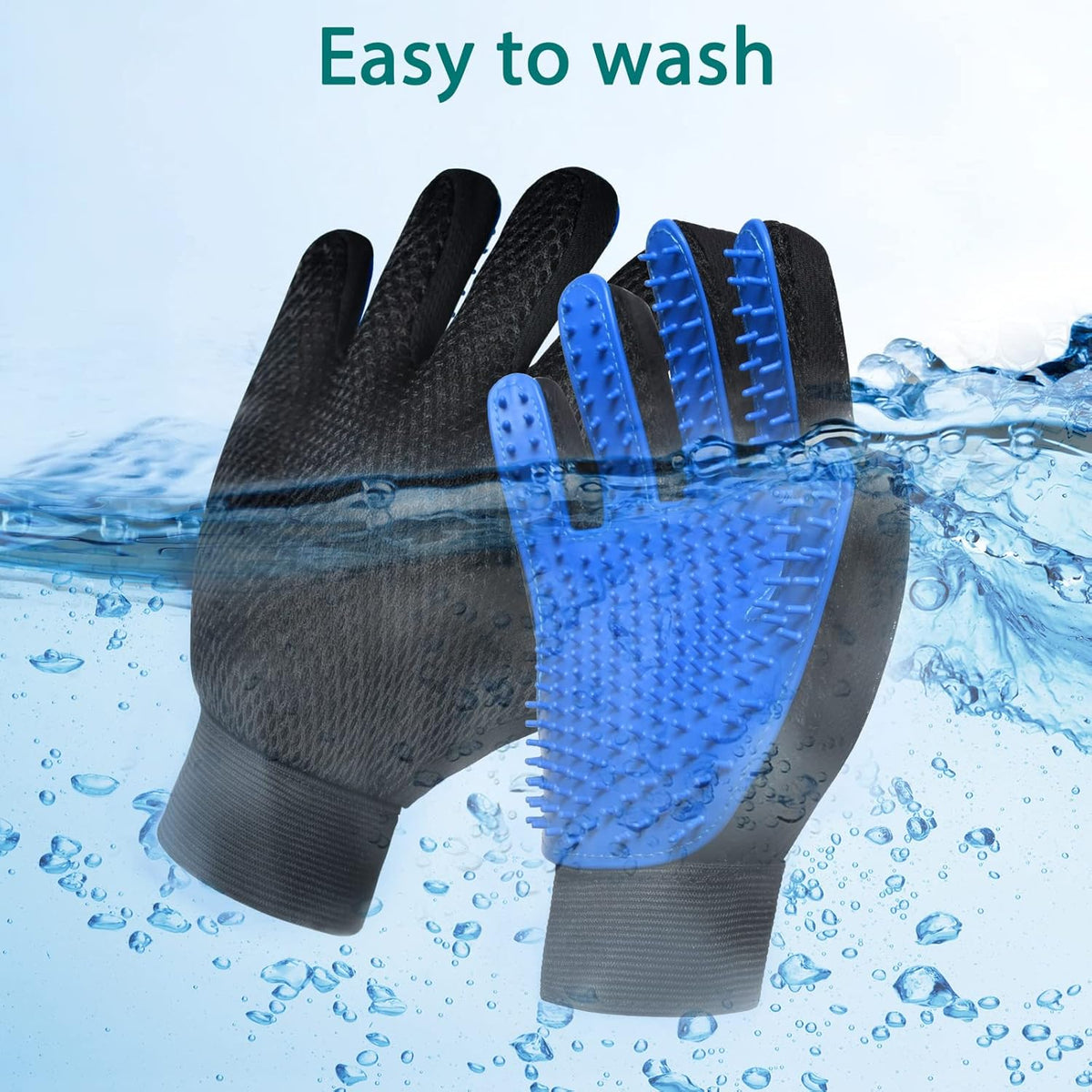 Cat Grooming Glove Brush 2-Pack, Pet Hair Remover Tool