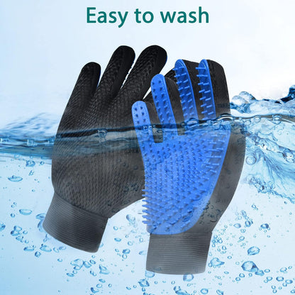 Cat Grooming Glove Brush 2-Pack, Pet Hair Remover Tool