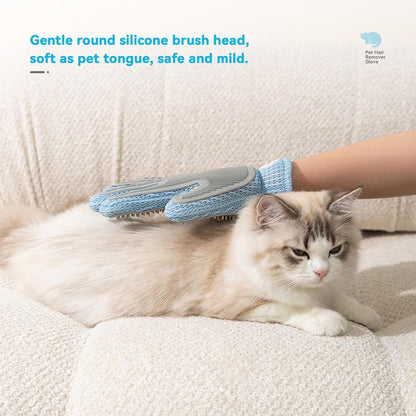 Cat Grooming Gloves, Upgraded 2-in-1 Double-Sided, 1 Count
