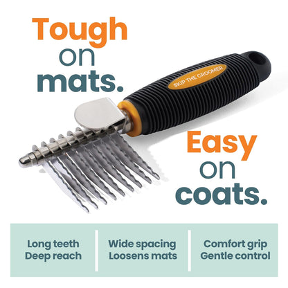 Rake Brush for Dogs, Doodles & Poodles - Mat Remover