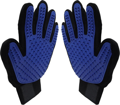 Pet Grooming Gloves, 1 Pair, Blue