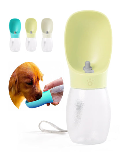 Portable Dog Water Bottle, 12 oz, Leak-Proof Travel Pet Dispenser, Teal,Puppy Water Dispenser with Drinking Feeder for Travel (Blue, Small)