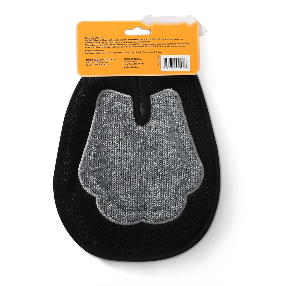Wags & Wiggles Dual-Sided Dog Grooming Glove, One Size, 1 Count