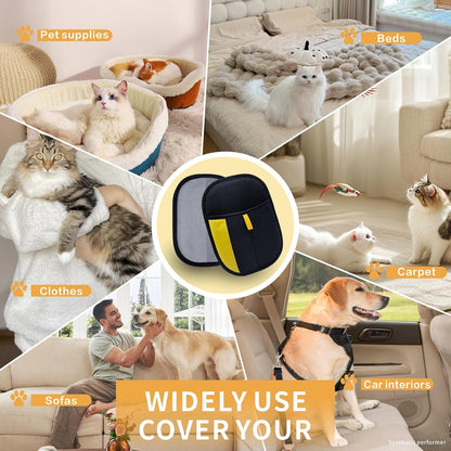 2 Pcs Pet Hair Removal Glove, Reusable Pet Hair Gloves