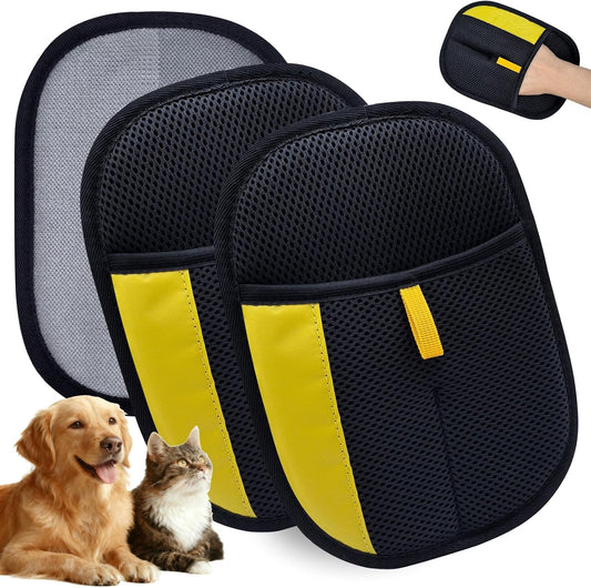 2 Pcs Pet Hair Removal Glove, Reusable Pet Hair Gloves