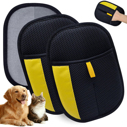 2 Pcs Pet Hair Removal Glove, Reusable Pet Hair Gloves