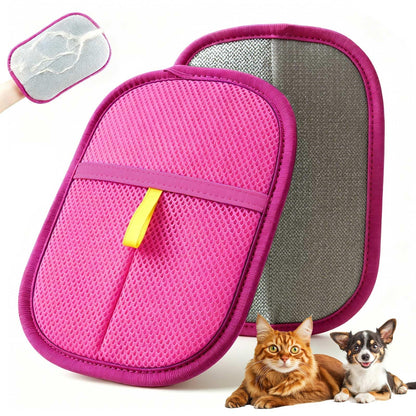 Thickened Pet Hair Removal Glove - Electrostatic Cat Dog Hair Remover Glove, Reusable Magic Brush Pet Hair Remover Tool for Couch, Carpet, and Car Seat (Black,1 Pack)