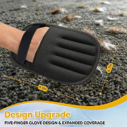 Pet Hair Remover Glove for Furniture, Electrostatic Dog & Cat Hair Removal Mitt, Reusable Pet Fur Remover for Couch, Carpet, Bedding, Clothes, Easy Cleaning Tool for Dog Hair and Cat Fur