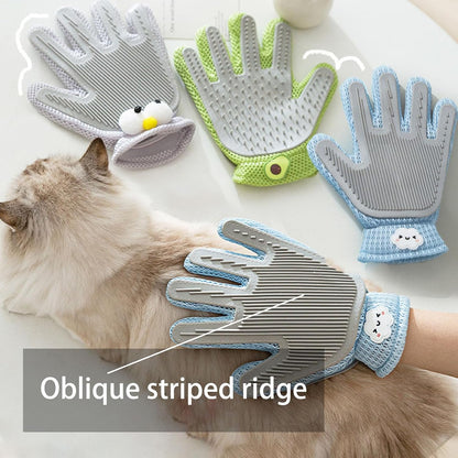 Pet Hair Remover Glove for Dogs & Cats,2-in-1 Massage Grooming Tool, Efficient Deshedding Brush with Soft Spikes, Gentle Fur Removal and Cleaning Glove for Shedding Control(Right-Hand Glove)