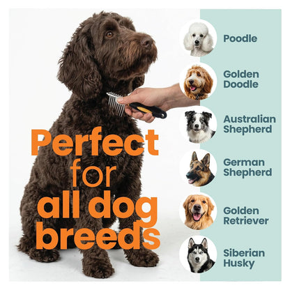 Rake Brush for Dogs, Doodles & Poodles - Mat Remover