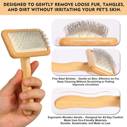 Slicker Brush for Dogs & Cats, Dog & Cat Brush for Shedding & Grooming