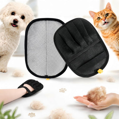 2-Pack Pet Hair Remover Gloves - Reusable Grooming Gloves for Dogs & Cats, Static Electricity Fur Removal Mitts for Furniture, Car, Clothing - Quick Dry Cleaning